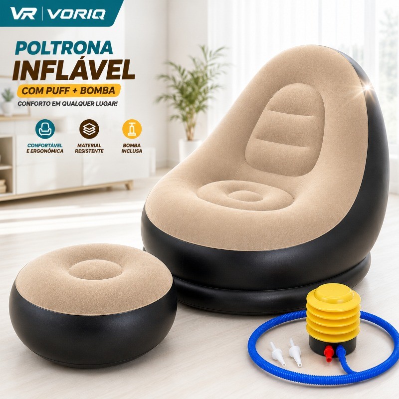 ✅ Poltrona Inflável Ultra Lounge Portátil
