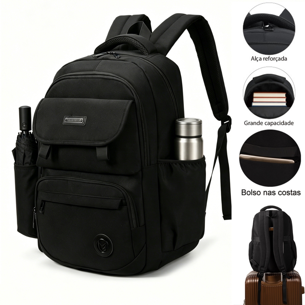 Mochila Masculina Impermeável Reforçada