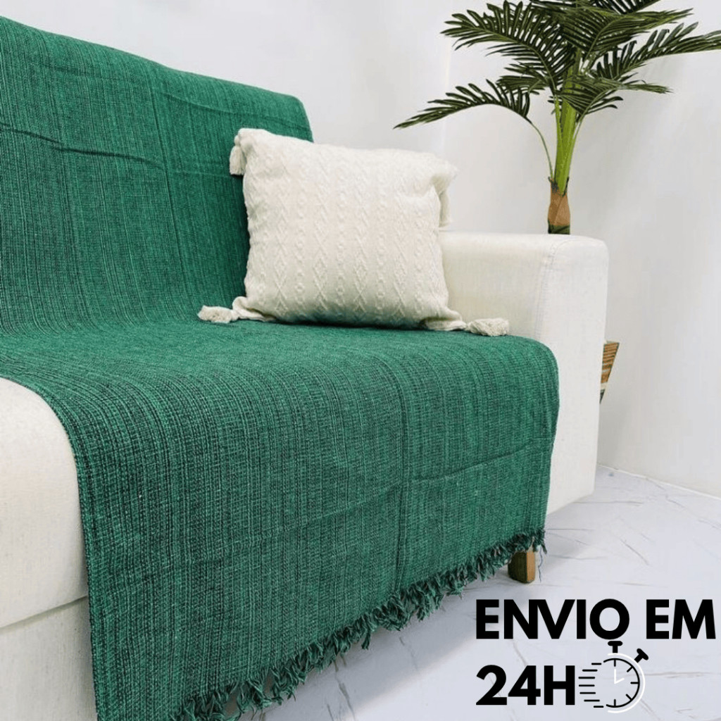 Manta Para Sofá ou Cama Luxo Gigante 210x120