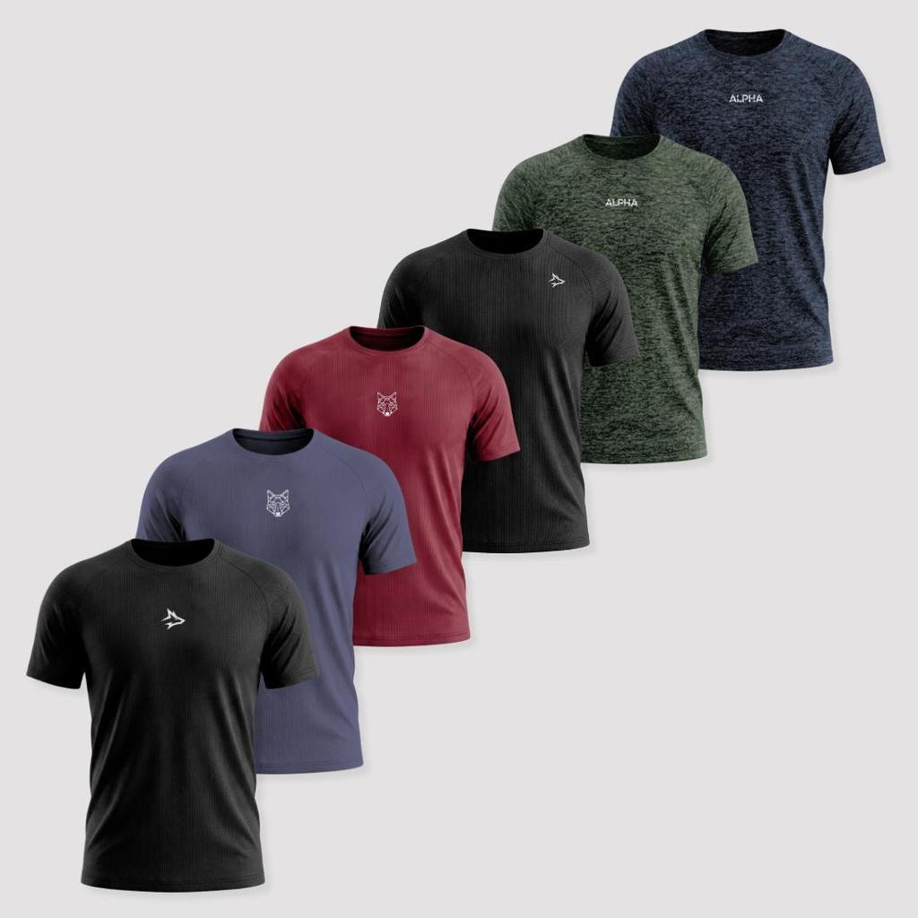 Alpha Kit 6 Camisetas Dry