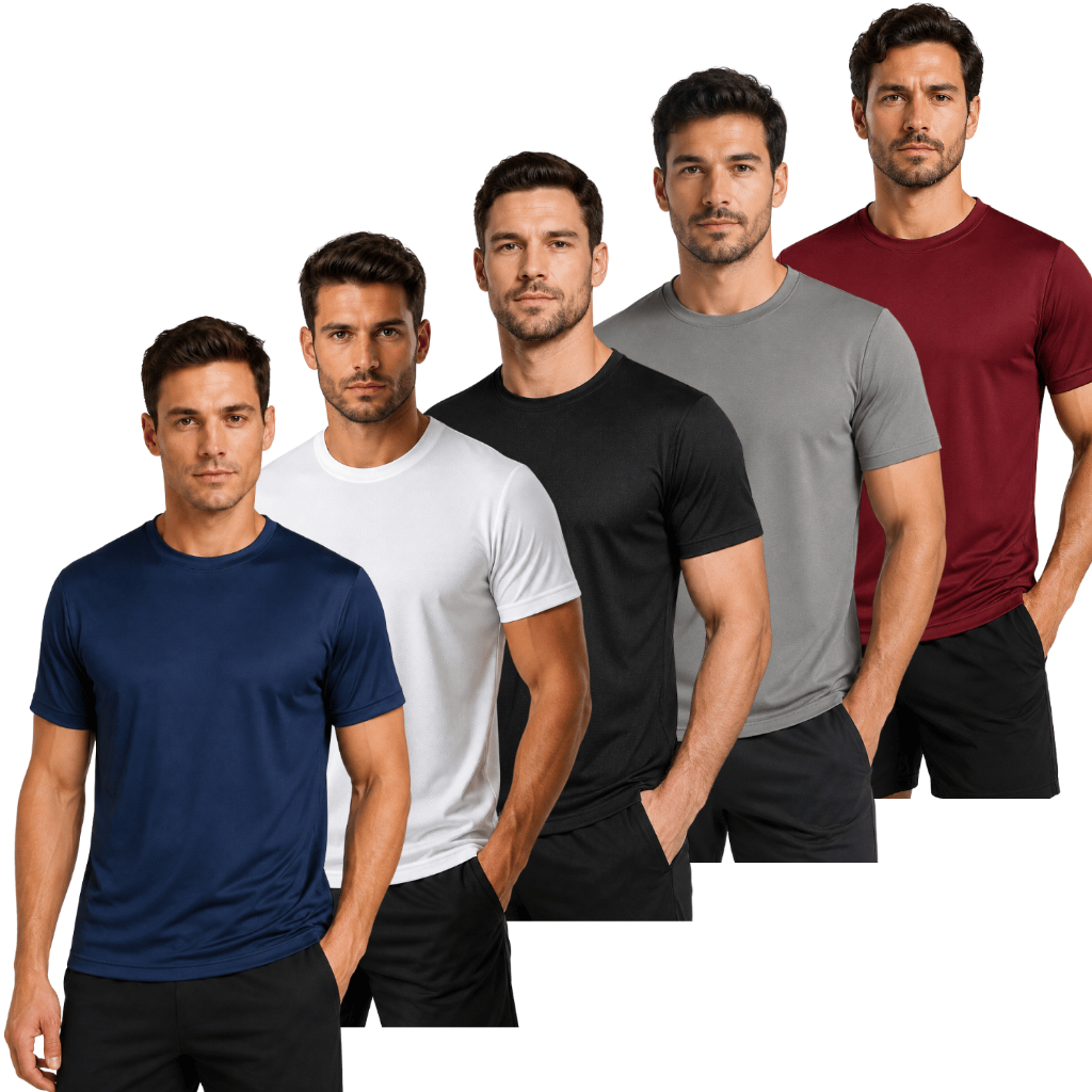 ✅ Kit 5 Camisetas DryFit Masculinas