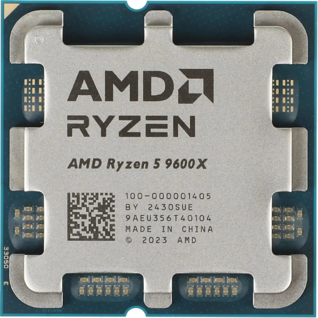 Processador AMD Ryzen 5 9600X, 3.9GHz (5.4GHz Turbo), 6-Cores 12-Threads, AM5 Novo (Sem Ca