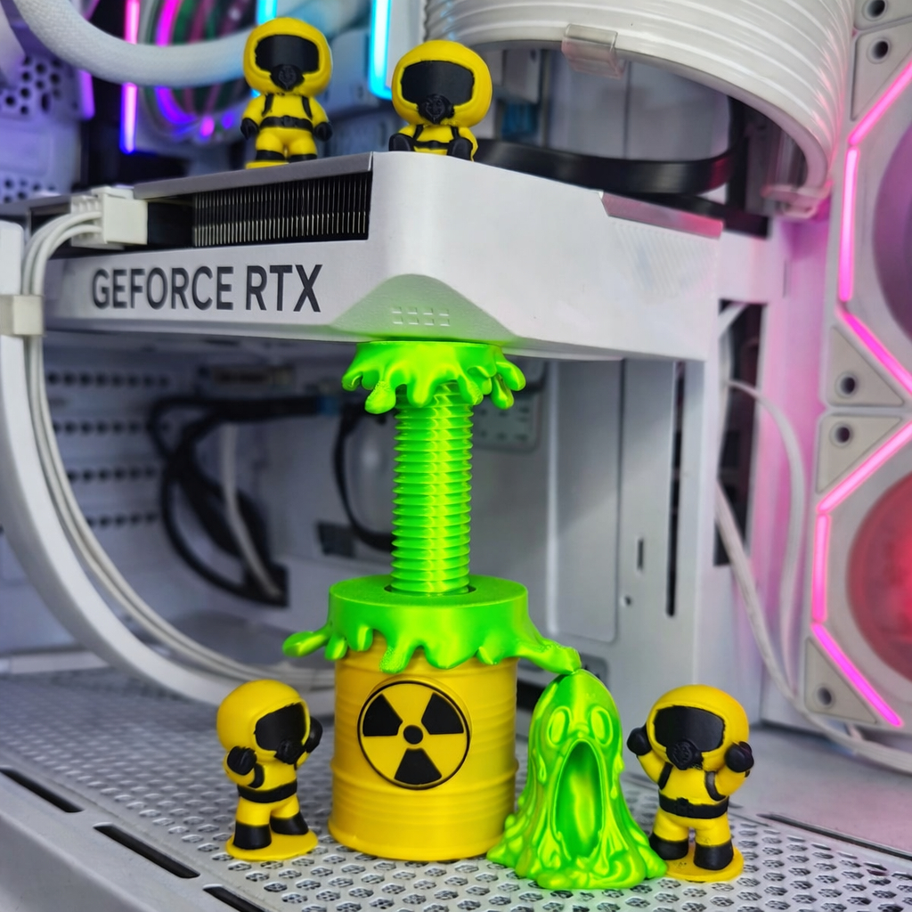 Suporte Para Placa De Vídeo Gpu Barriu Radiativo Com 5 Cientistas (ajustavel 50mm X 80mm) 
