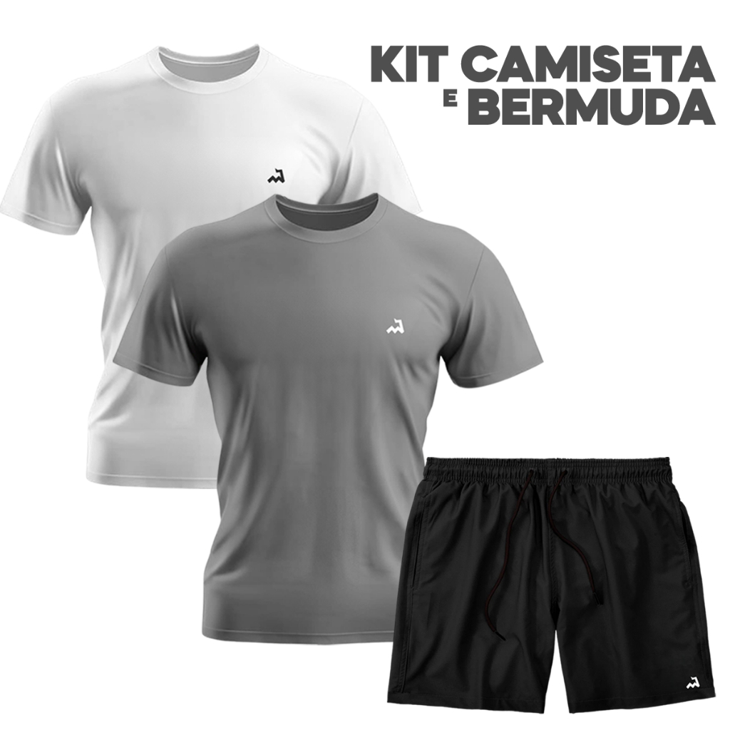 ✅ Kit 2 Camisetas Dryfit e Shorts