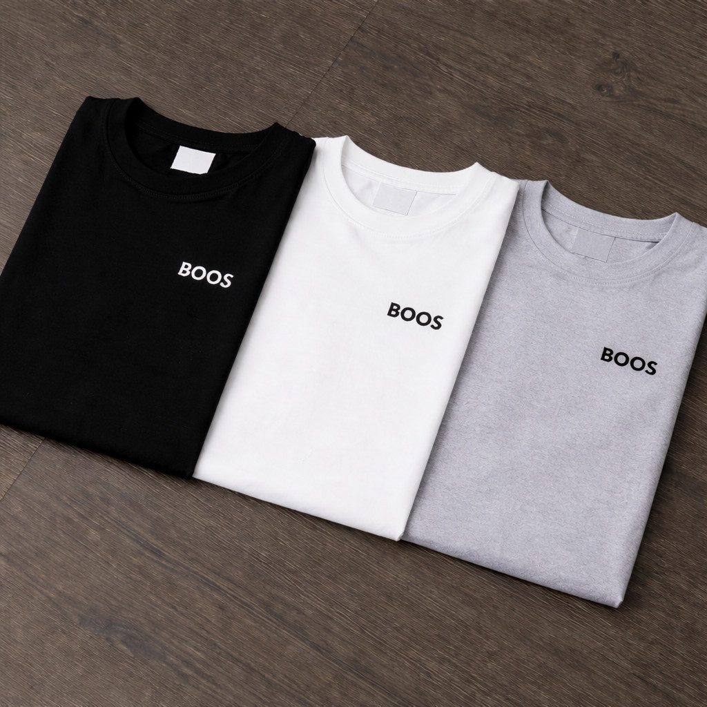✅ Bos Básico Kit 3 Camisetas