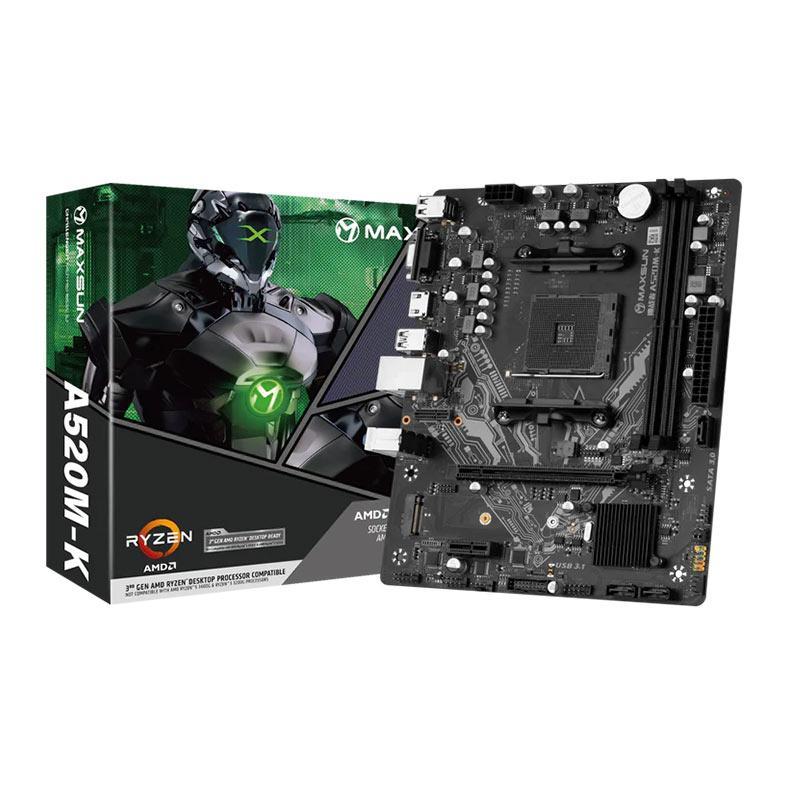 Placa Mae Maxsun Challenger A520M-K DDR4 Socket AMD AM4 M-ATX Chipset AMD A520, MS-CHALLEN