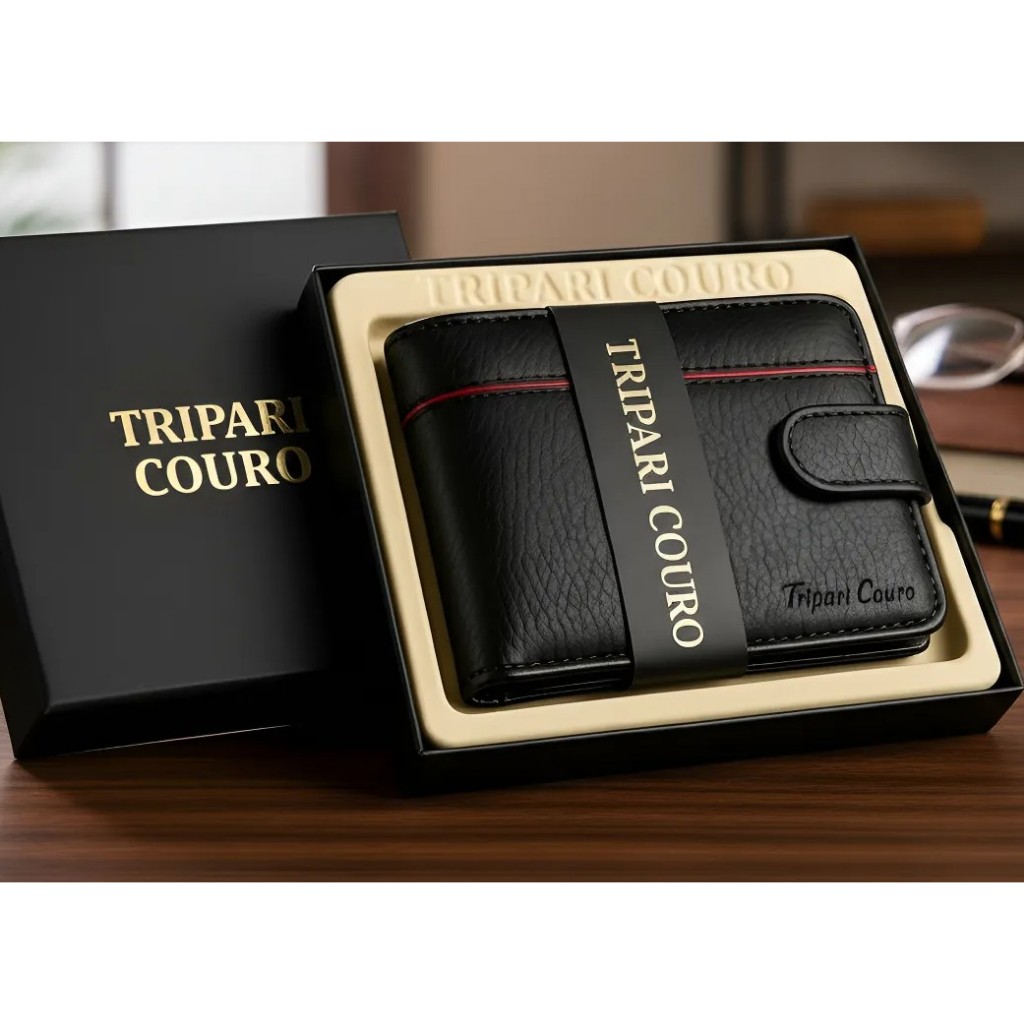 ✅ Carteira Masculina Couro Legítimo Premium