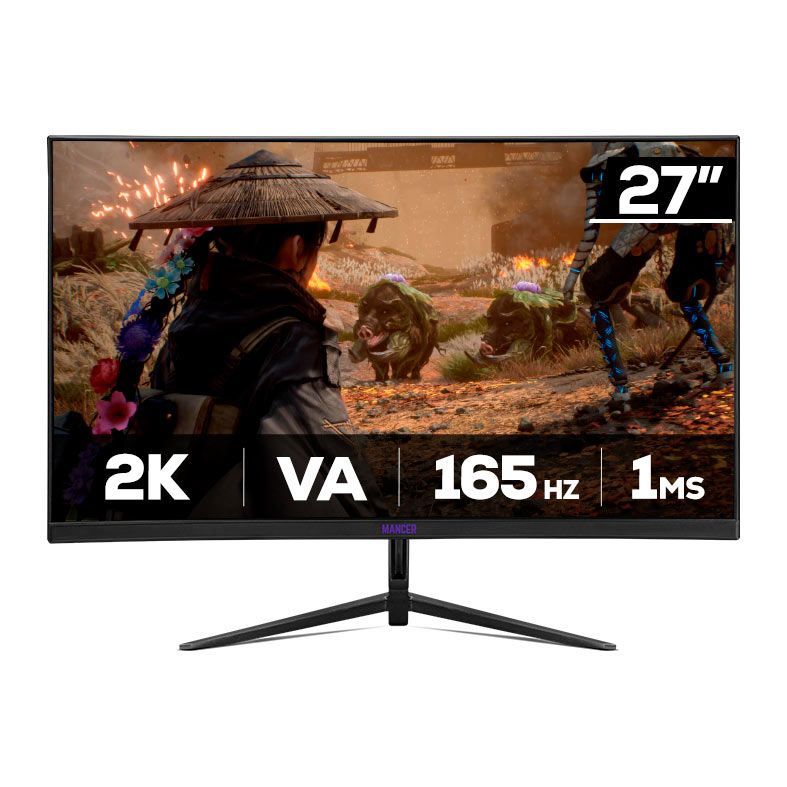 🔥 Monitor Gamer Mancer Valak VX5S, 27 Pol, VA, Curvo, 2K, 1ms, 165Hz, HDMI/DP, MCR-VLKVX5
