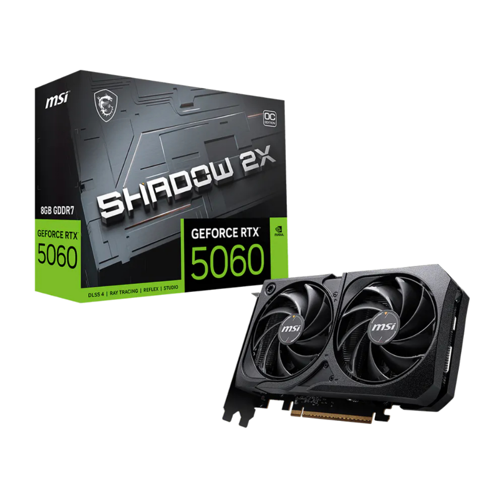 Placa de Vídeo MSI GeForce RTX 5060 Shadow 2X OC 8GB GDDR7 128-bit