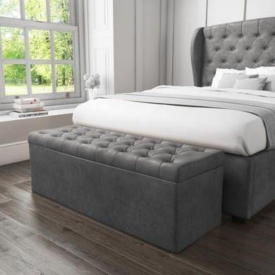 Puff Baú Pé de Cama Suede