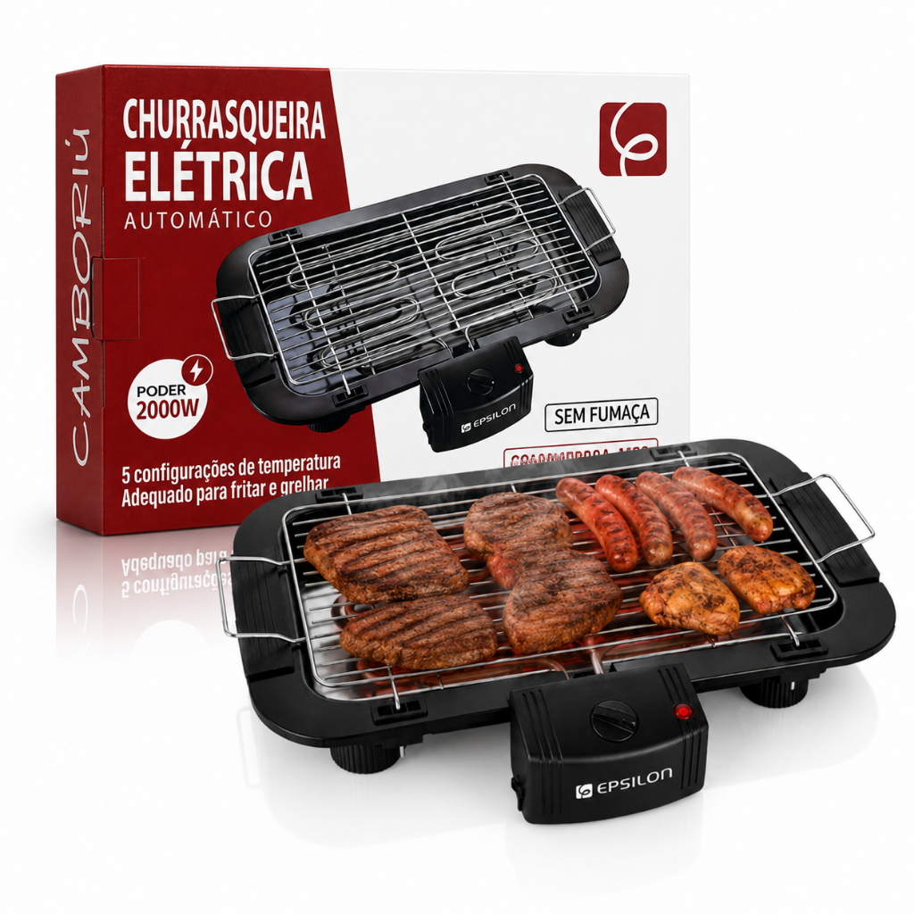 ✅ Churrasqueira Elétrica Epsilon De Mesa