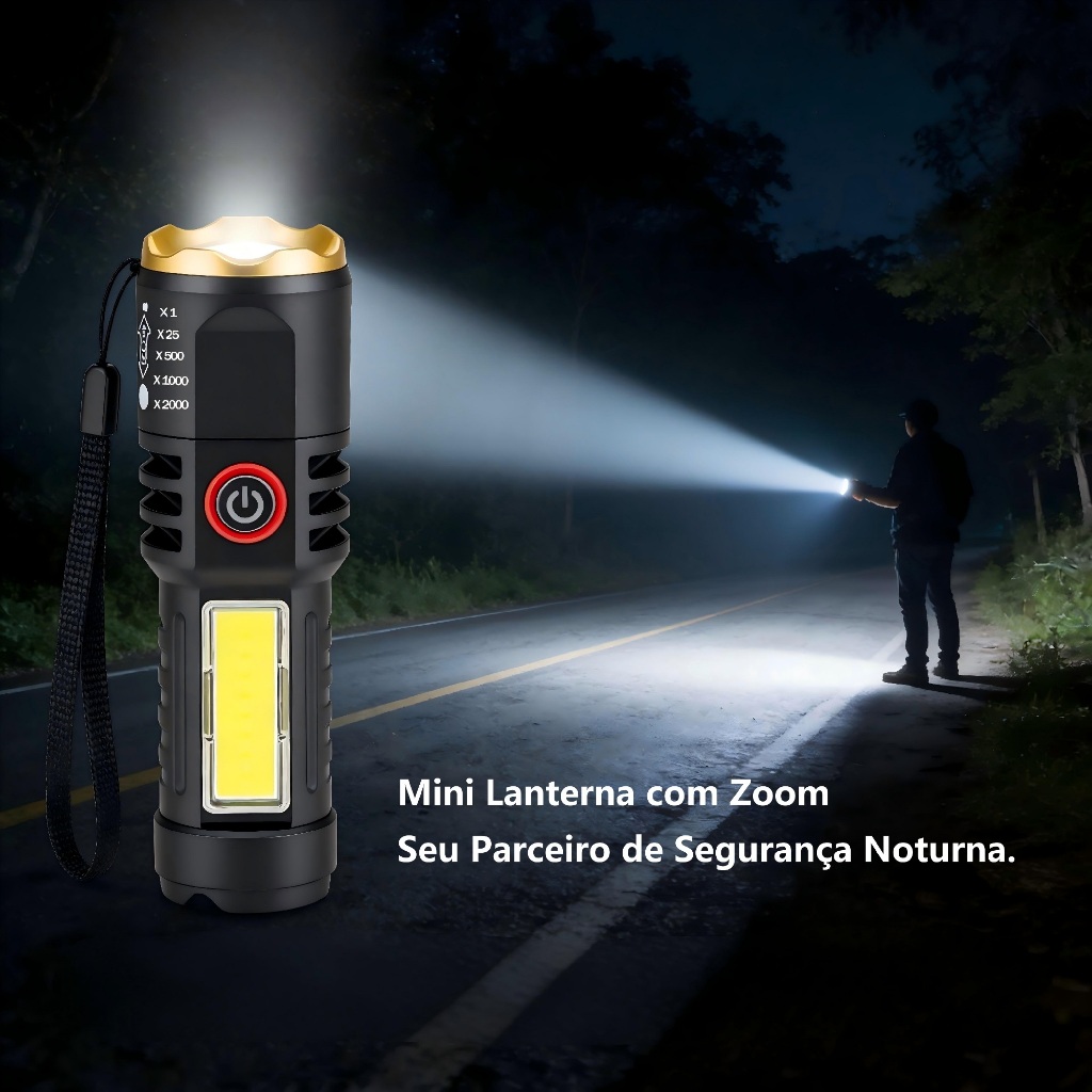 ✅ Mini Lanterna Tática Led Recarregável