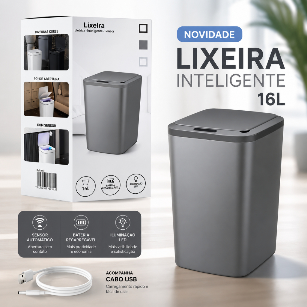 Lixeira Automática Inteligente 16L
