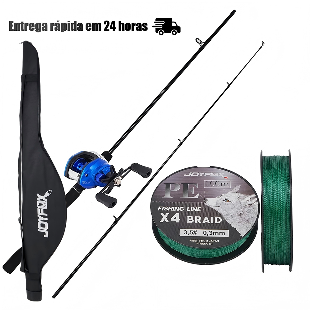 Kit Pesca Esportiva Vara e Carretilha