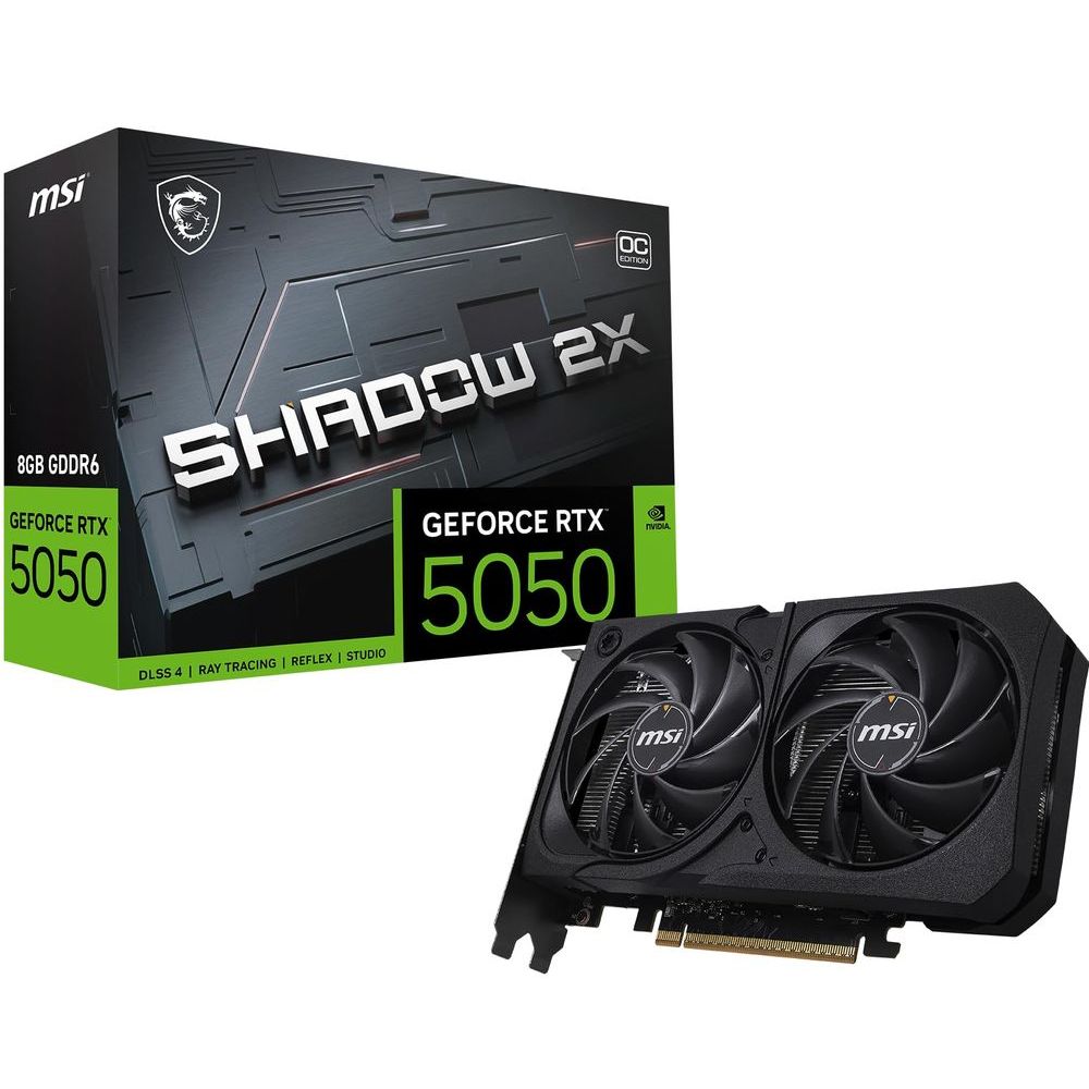 🔥 Placa de Vídeo NVIDIA GeForce MSI RTX 5050 8GB Shadow 2X OC GDRR6 128 Bits - 912-V538
