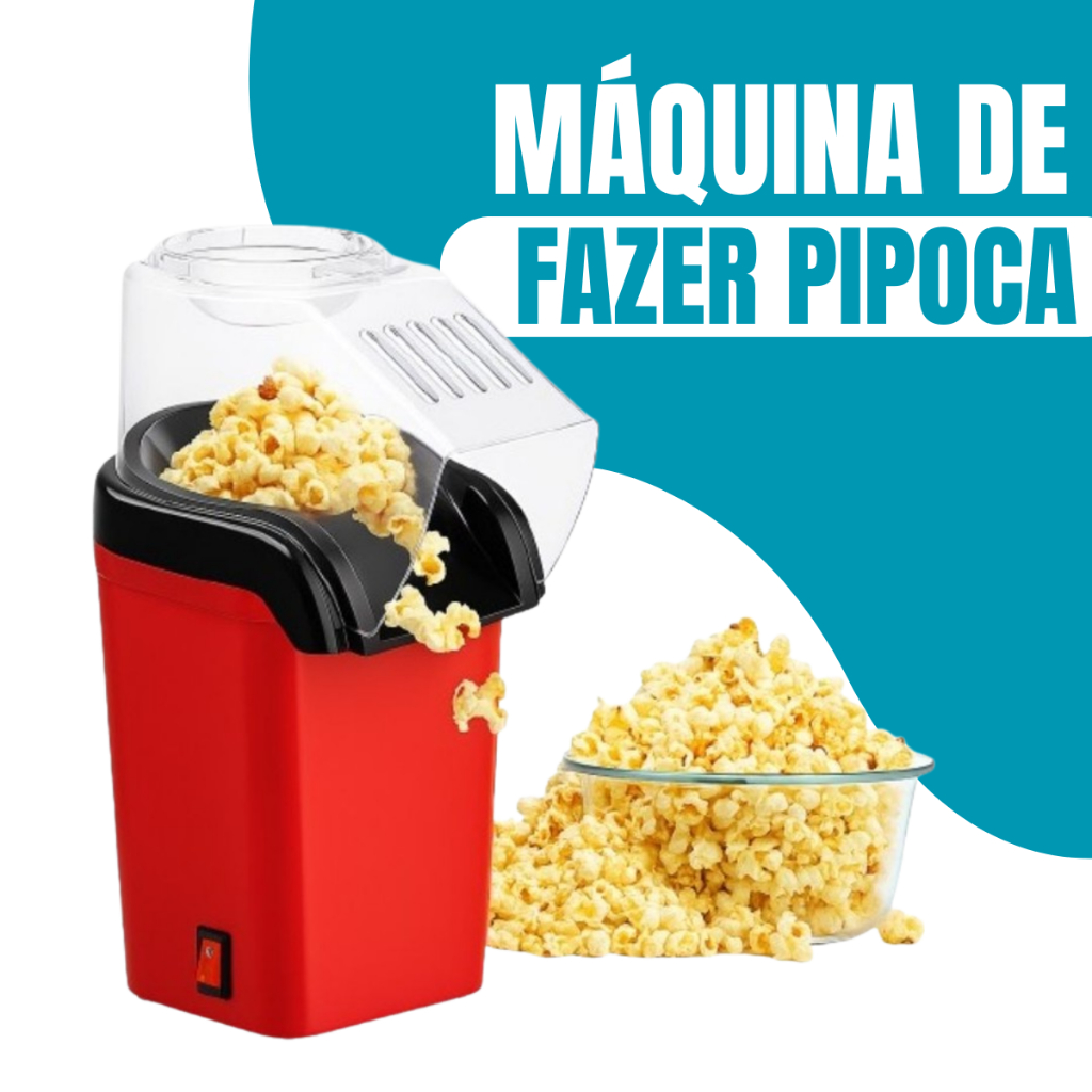 ✅ Pipoqueira Elétrica Sem Óleo