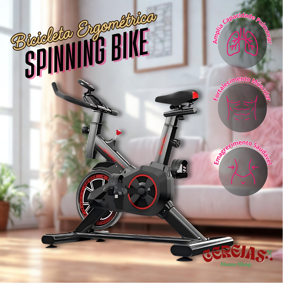 Bicicleta Bike Ergometrica Spinning Academia Fitness Profissional 120kg
