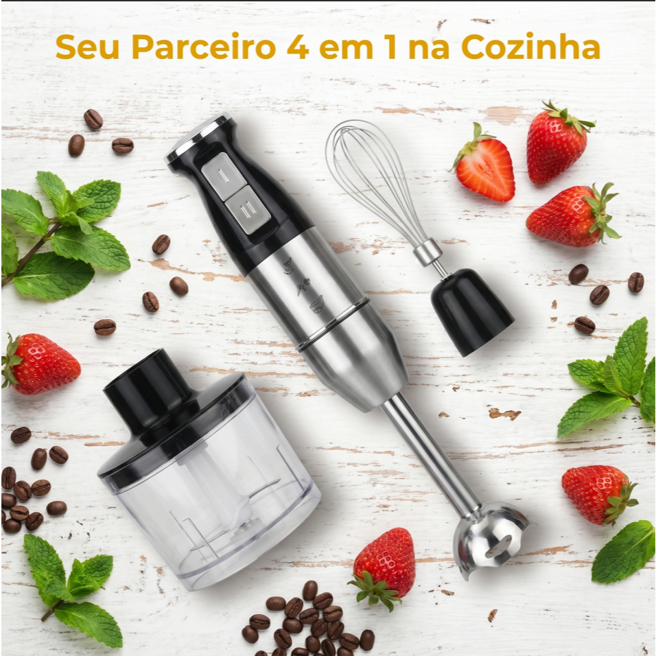 ✅ Mixer Multifuncional 4 em 1 Inox