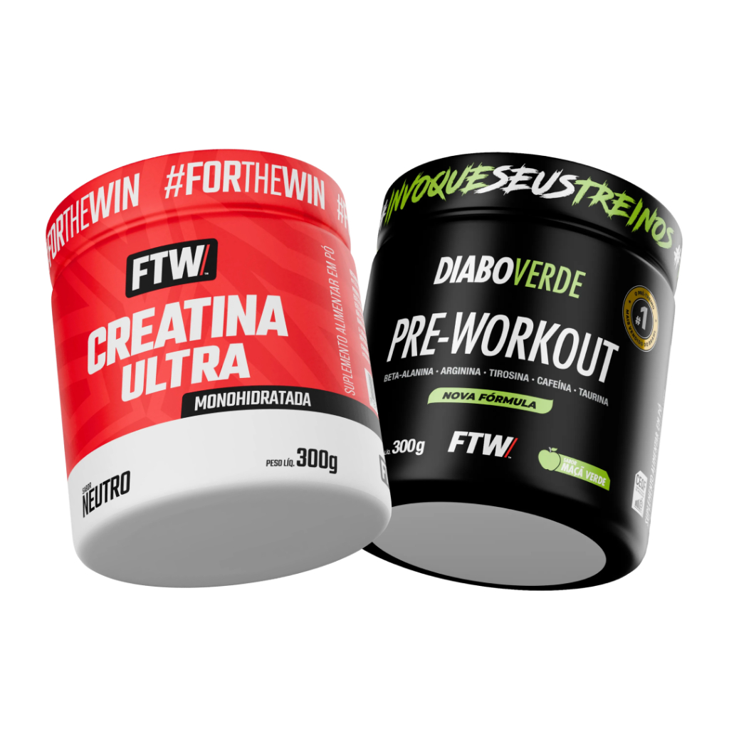 ✅ FTW Kit Creatina e Pré Treino