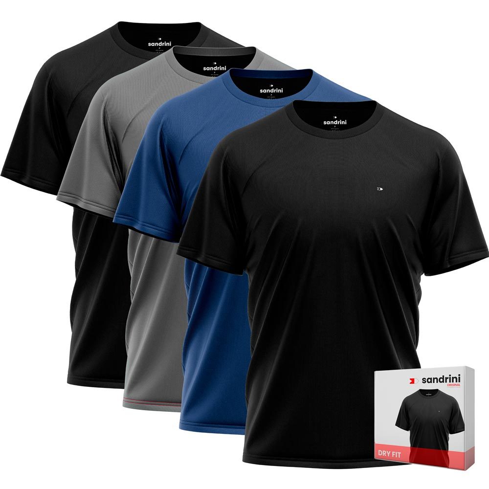 ✅ Kit 4 Camisetas Sandrini Dry Fit