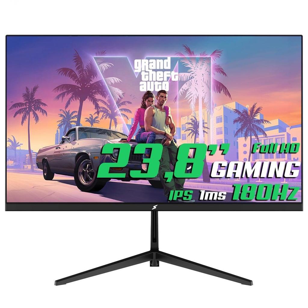Monitor Gamer SuperFrame Precision, 23.8 Pol, Flat, Full HD, IPS, 1ms, 180Hz, 99% sRGB, SF