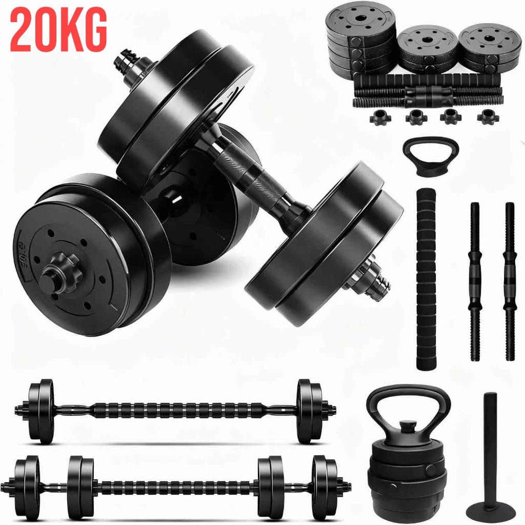 ✅ Kit Halteres e Kettlebell Ajustável 20kg