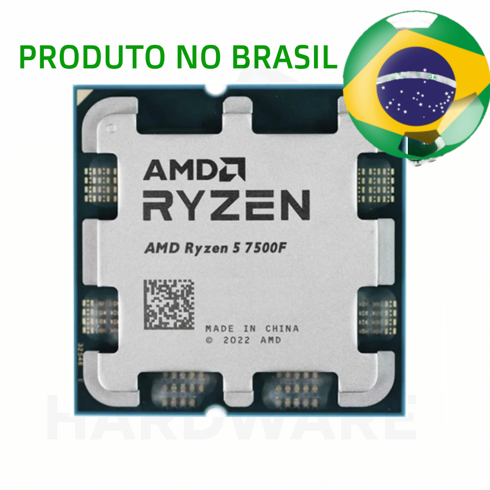🔥Processador AMD Ryzen 5 7500F, 5.0GHz Max Turbo, Cache 38MB, AM5, (OEM) 100-000000597