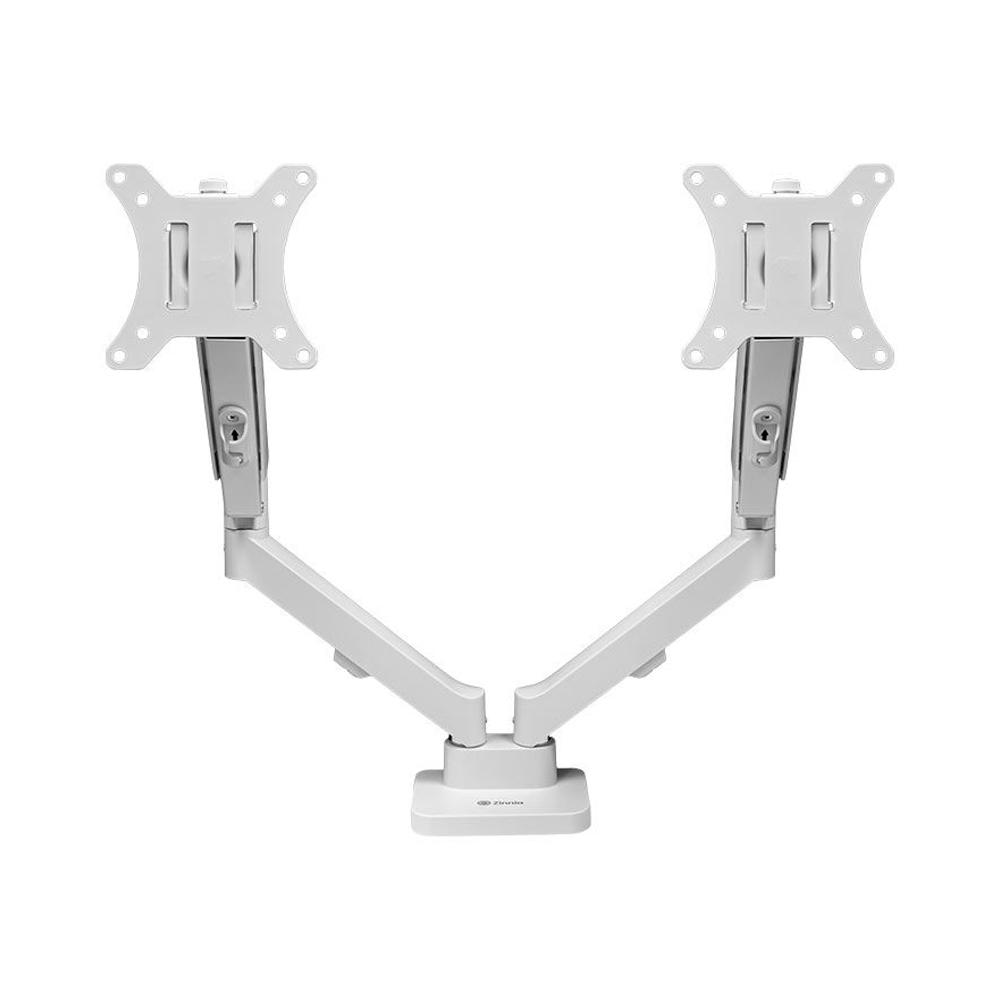 🔥 Suporte Articulado Para 2 Monitores 13 a 32 Pistão a Gás Zinnia Nimbo 210 Branco