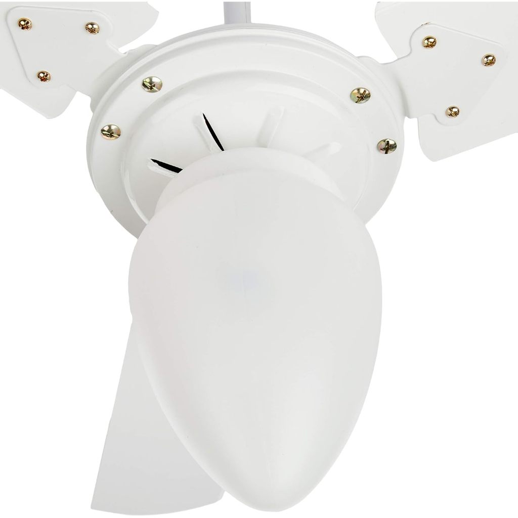 Ventilador de Teto Pera Tron 3 Pás com Lâmpada LED 130W Branco