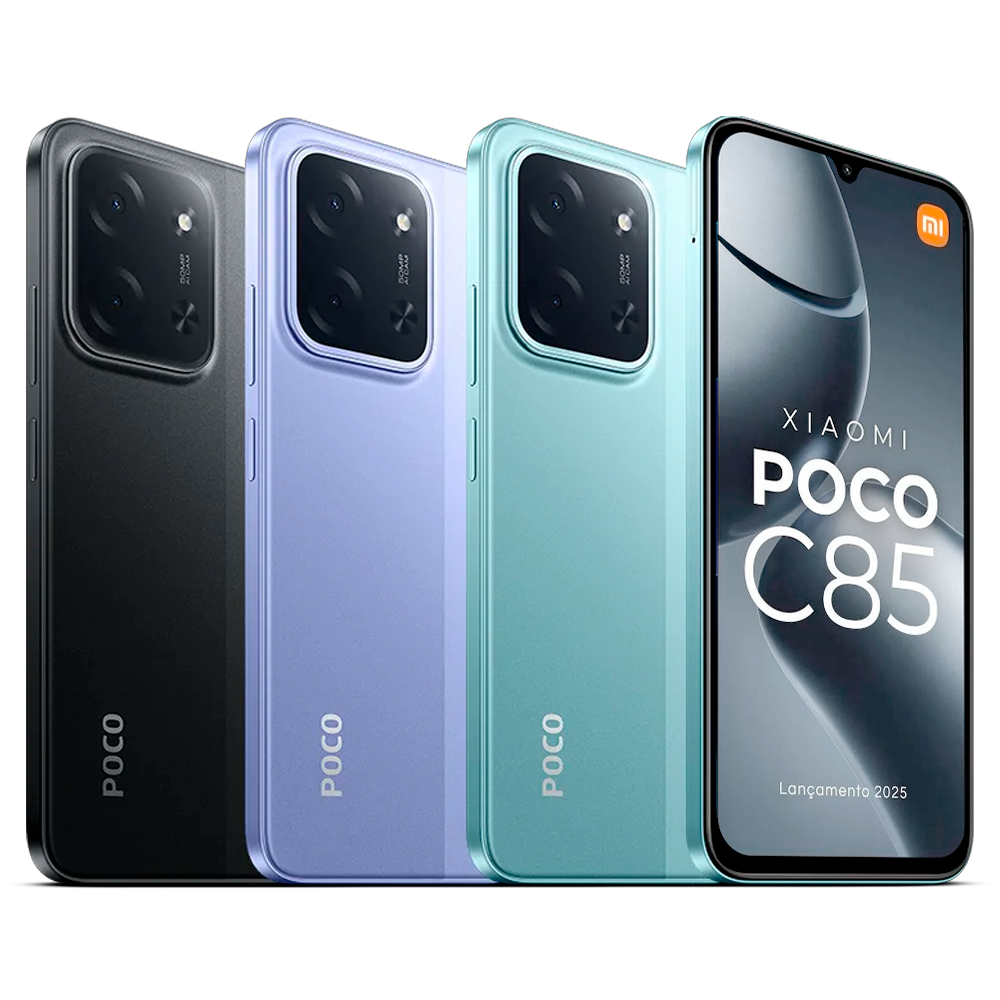 Celular Xiaomi Poco C85 4G NFC 8GB + 256GB Global Dual Sim Micro SD Tela 6.9" 120Hz Bateri