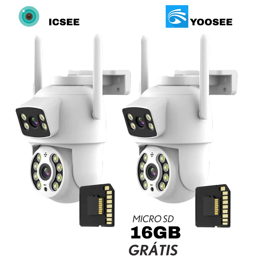 ✅ Kit Câmera Dupla Wi-Fi IP66