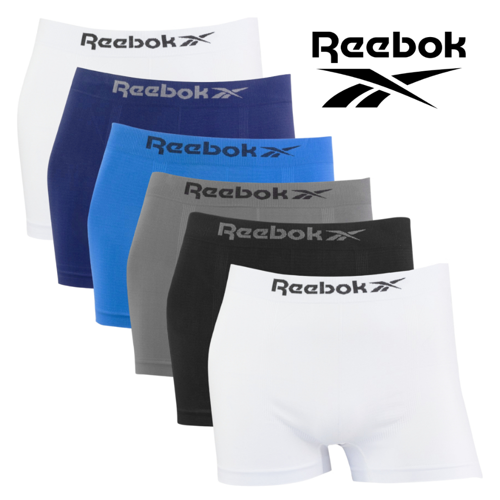 ✅ Kit 6 Cuecas Boxer Reebok Microfibra
