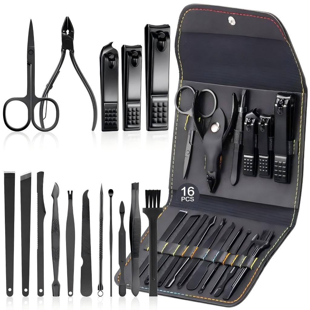 ✅ Kit Manicure Pedicure Inox 16 Peças