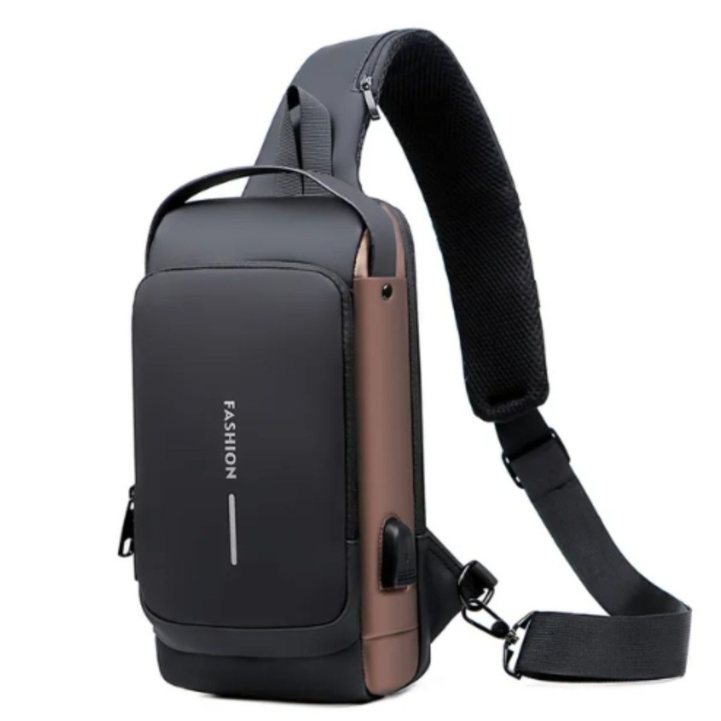 ✅ Mochila Transversal Antifurto USB