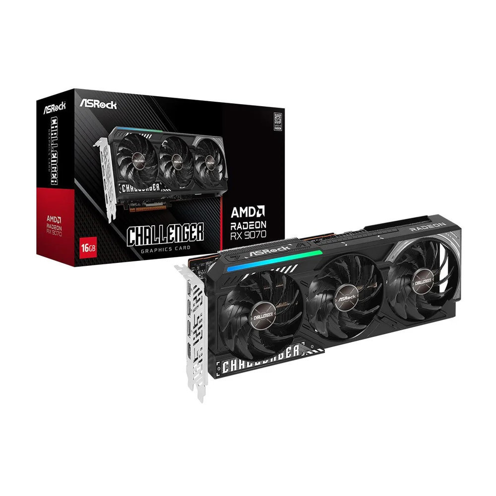 🔥 Placa de Vídeo ASRock Radeon RX 9070 Challenger 16GB GDDR6 256 Bits AMD