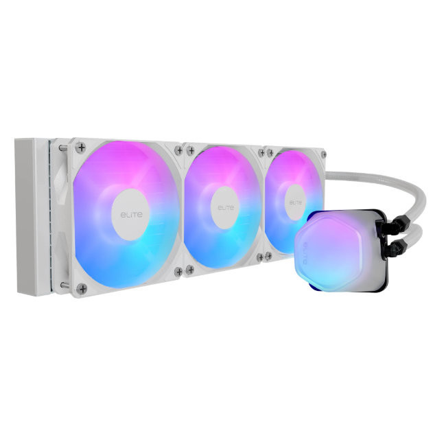 Water Cooler 360mm Cooler Master Elite Liquid Branco ARGB ELW-D36M-A21DA-RW CPU Intel AMD