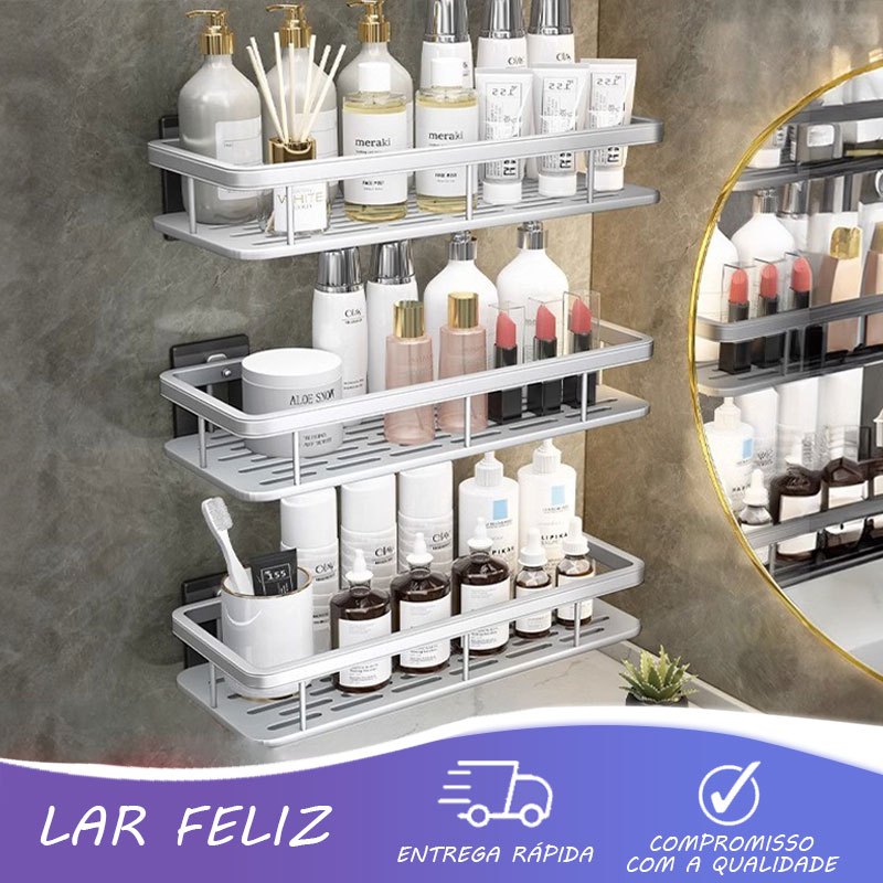 Kit 3 Prateleiras De Canto