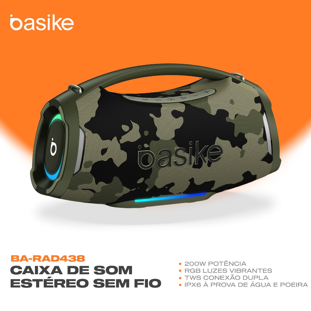 ✅ Caixa de Som Bluetooth Basike