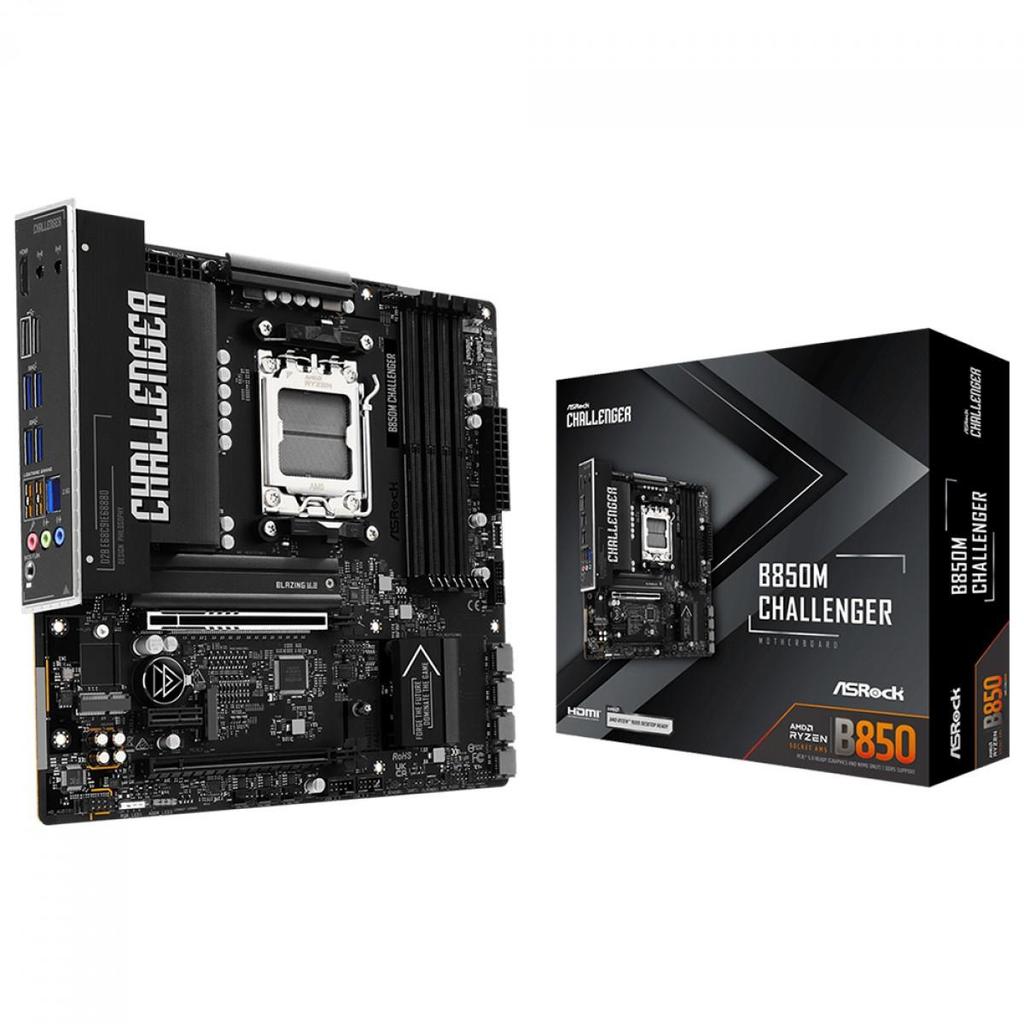 🔥 Placa Mãe ASRock B850M Challenger, Chipset B850, AMD AM5, mATX, DDR5