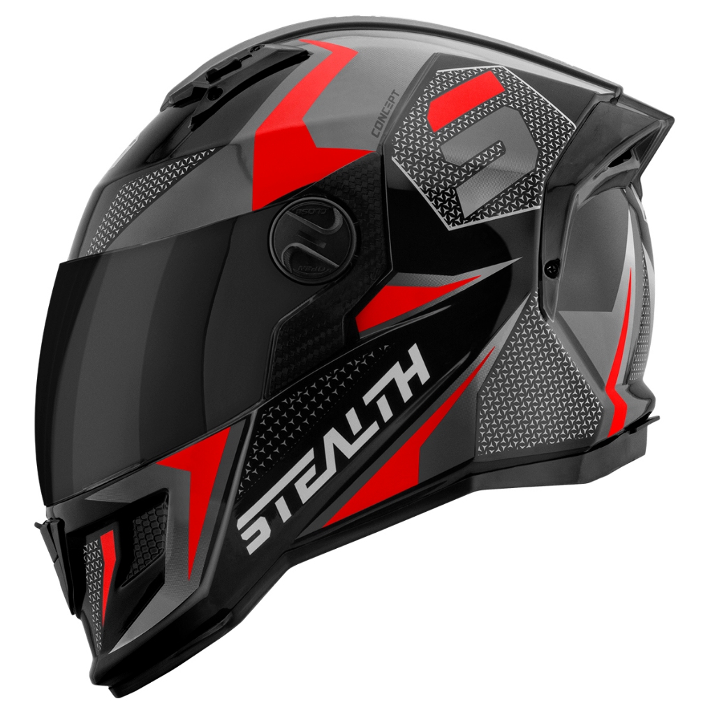 ✅ Capacete Fechado Stealth Concept