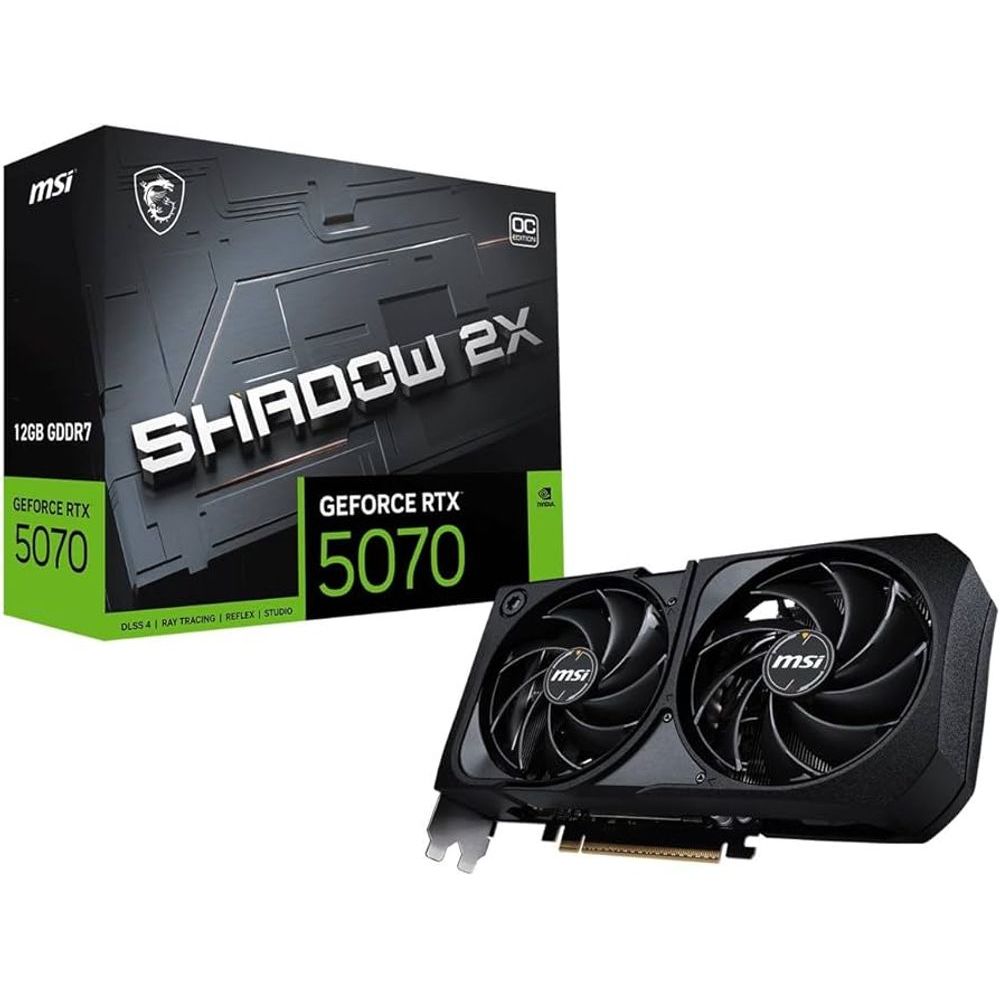 🔥 Placa de Vídeo NVIDIA GeForce MSI RTX 5070 Shadow OC 2X 12GB - 192 Bits - HDMI/3X DP - 