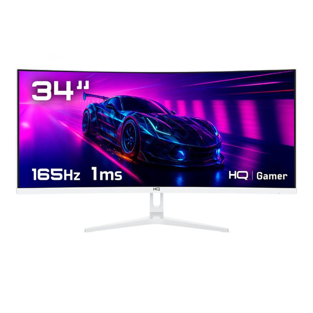🔥 Monitor Gamer 34" Curvo Branco 1ms, 165Hz, UltraWide (QHD) - 3440x1440 AMD FreeSync, HD