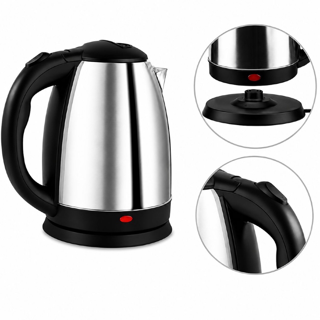 ✅ Chaleira Elétrica Bule Inox 1,8L