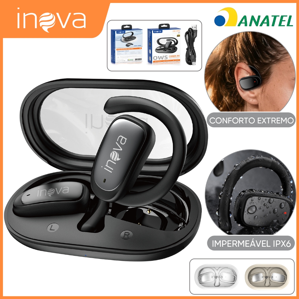 Inova Fone de Ouvido Aberto Bluetooth