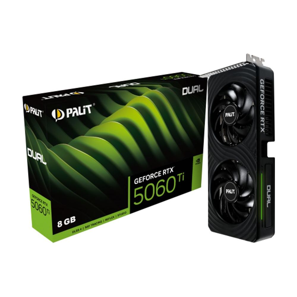 🔥 Placa de Video GeForce NVIDIA PALIT RTX 5060 Ti 8GB DUAL GDDR7 NE7506T019P1-GB2062D