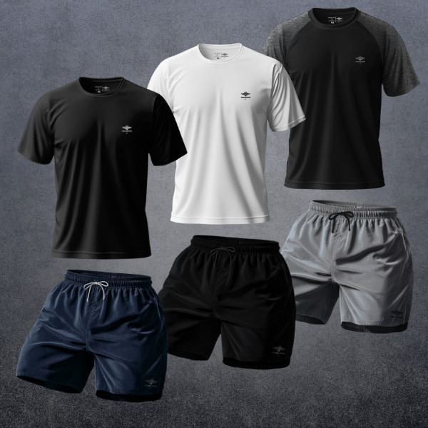 ✅ Kit 6 Peças Dry Fit Masculino