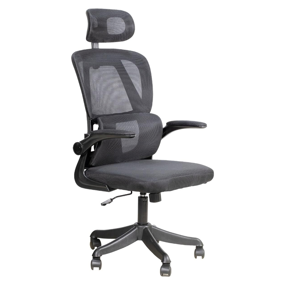 🔥Cadeira Escritório Ergonômica Giratória Apoio Braços e Lombar Syberflex