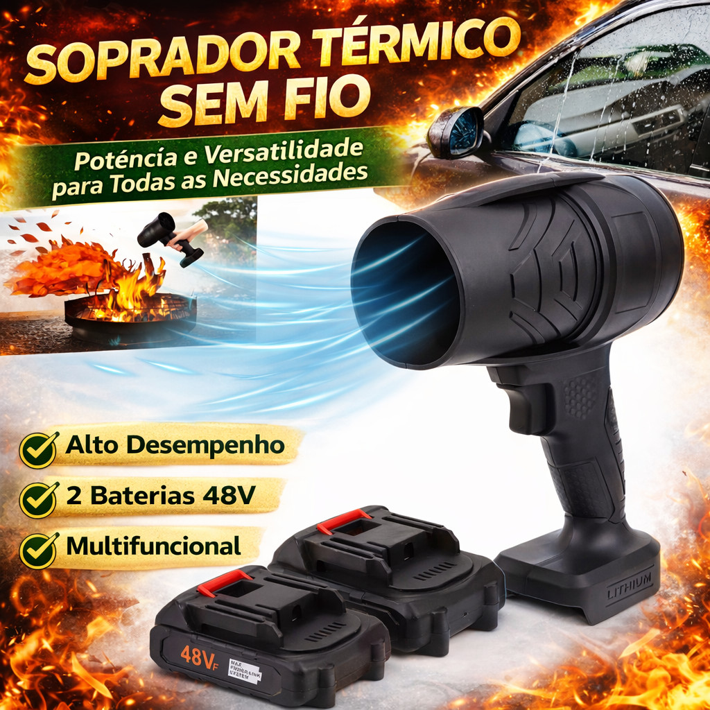 ✅ Soprador Turbo Portátil Recarregável