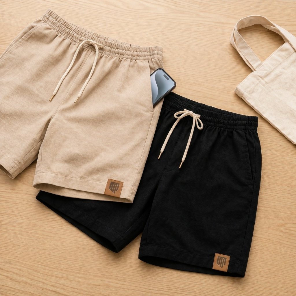 ✅ Kit 2 Shorts Masculinos Linho