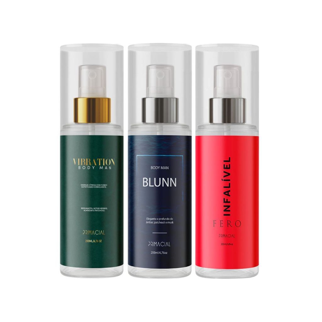 Kit 3 Body Splash Masculino Fero
